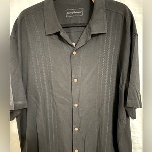 Tommy Bahama Silk Camp Shirt Black